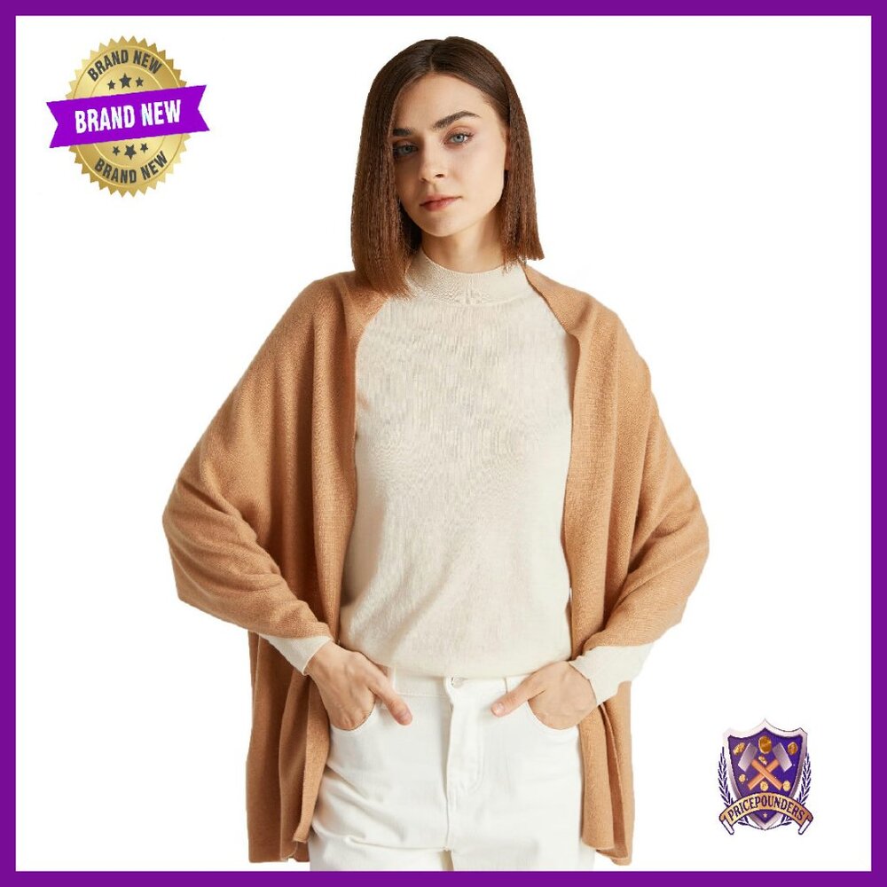 Extra Large 100% Cashmere Shawl Scarf Winter Warm Soft Knit Women's